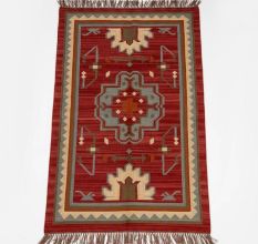 Multicolor Jute Handmade Vintage Dhurrie For Living